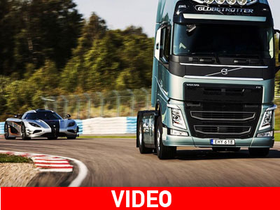 Το Volvo FH εναντίον του Koenigsegg One:1