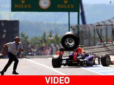 Έφυγε ο τροχός στο pit-stop τραυματίζοντας έναν κάμεραμαν!
