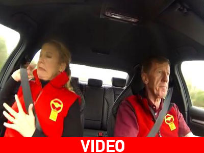 Απίστευτες αντιδράσεις γυναίκας σε πίστα!