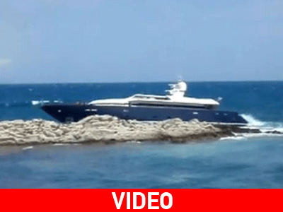 Πολυτελές γιοτ “πάρκαρε” στα βράχια!