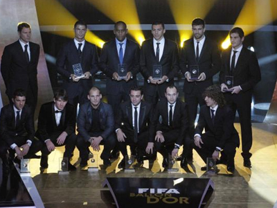 Οι υποψήφιοι για την ιδανική ομάδα της FIFA FIFPro του 2011