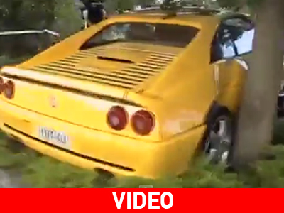 Δανείστηκε Ferrari και την τράκαρε