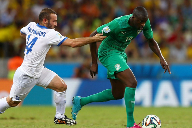 Ο Σαλπιγγίδης με τον Γιάγια Τουρέ