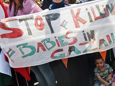 Χιλιάδες άνθρωποι διαδήλωσαν υπέρ των Παλαιστίνιων στο Ρότερνταμ