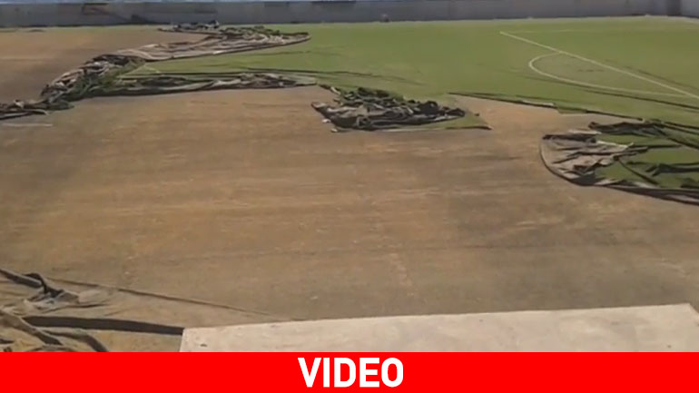 Ανεμοθύελλα «ξήλωσε» το γήπεδο του Κουτσουρά Ιεράπετρας