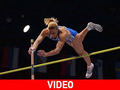 Νέο πανελλήνιο ρεκόρ από την Κυριακοπούλου με άλμα στα 4.80μ. Νέο πανελλήνιο ρεκόρ από την Κυριακοπούλου με άλμα στα 4.80μ.