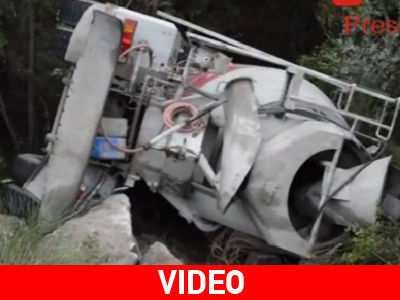 Καβάλα: Μπετονιέρα έπεσε σε γκρεμό