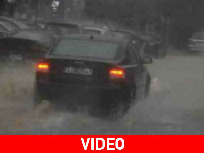 «Ποτάμια» οι δρόμοι της Θεσσαλονίκης