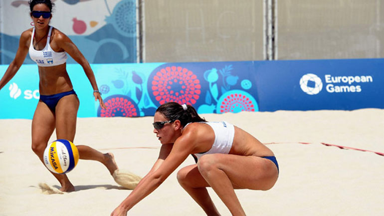 Ευρωπαϊκοί αγώνες 2015 (μπιτς βόλεϊ): Αποκλείστηκαν οι Καραγκούνη-Μεθενίτη