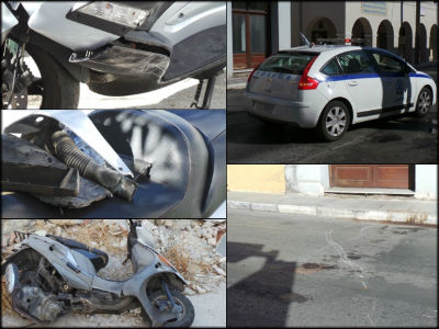 Σύρος: Μηχανές συγκρούστηκαν και παρέσυραν πεζή