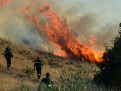 Πυρκαγιά στο Γιανισκάρι Αχαΐας