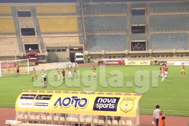 Φάση από το πρώτο ημίχρονο του ματς