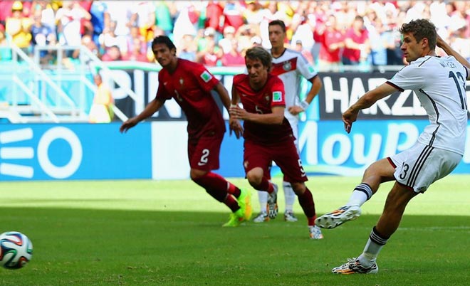 Ο Μίλερ εκτελεί το πέναλτι και νικάει τον Πορτογάλο γκολκίπερ