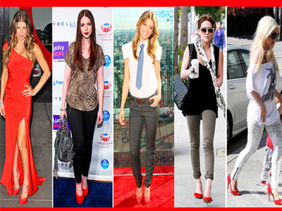 Κόκκινες γόβες VS Nude Peep Toe