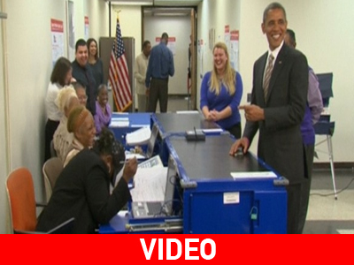 Ο Ομπάμα άσκησε το εκλογικό του δικαίωμα Ο Ομπάμα άσκησε το εκλογικό του δικαίωμα