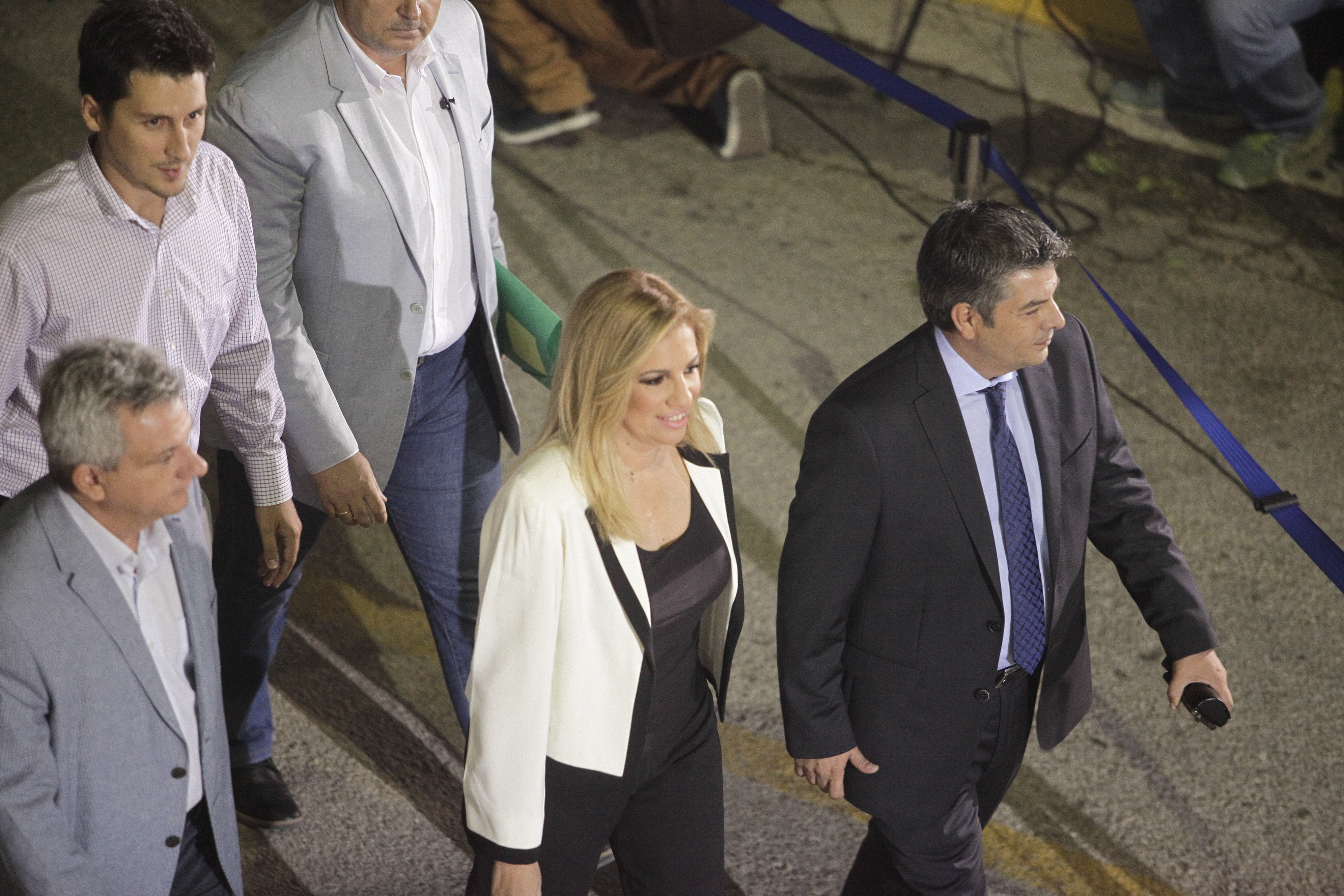 Η άφιξη της Φώφης Γεννηματά