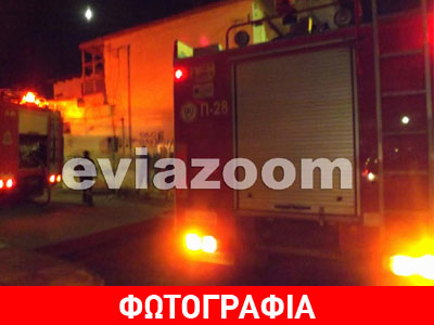 Χαλκίδα: Φωτιά σε αύλειο χώρο αποθήκης