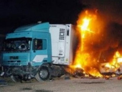 Φωτιά σε νταλίκα στην Εγνατία Οδό