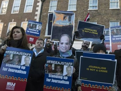 Διαδηλώσεις σε Λονδίνο και Χάγη για την απελευθέρωση δημοσιογράφων
