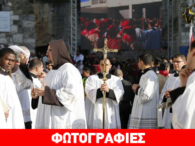 Σε κλίμα κατάνυξης οι εορτασμοί των Χριστουγέννων στη Βηθλεέμ