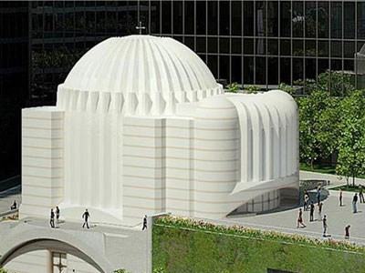 O Σ. Καλατράβα μιλά για τον σχεδιασμό του ναού του Αγίου Νικολάου στη Νέα Υόρκη