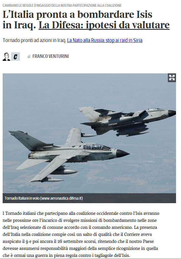 Το δημοσίευμα της Corriere Della Sera