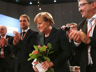 Επανεκλογή με 97% στην ηγεσία της γερμανικής Κεντροδεξιάς για τη Μέρκελ