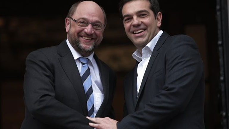 Εκλογές 2015: Συγχαρητήρια από τον M. Σουλτς στον Αλ. Τσίπρα Εκλογές 2015: Συγχαρητήρια από τον M. Σουλτς στον Αλ. Τσίπρα