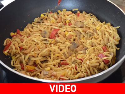 Noodles με κοτόπουλο dietstories