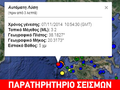 Σεισμός 3,2R στην Κεφαλονιά