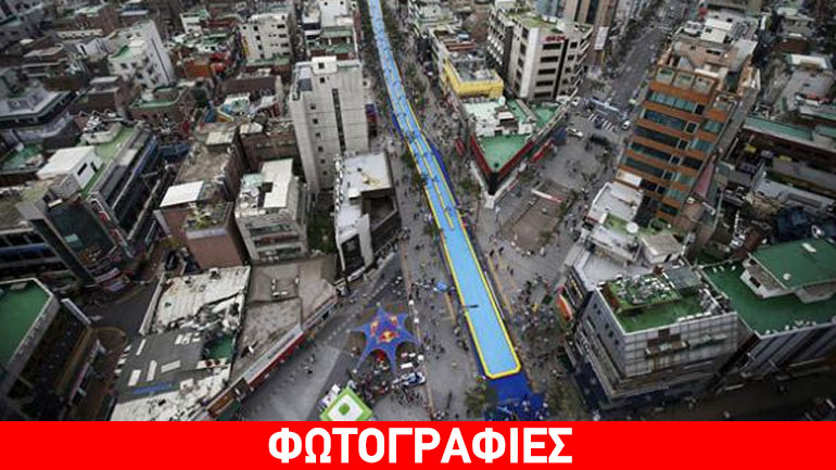 Νεροτσουλήθρα «κόβει» στα δύο τη Σεούλ
