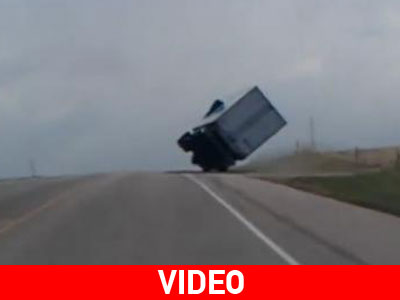 Οδηγός σώζει νταλίκα που πήρε ο… αέρας!