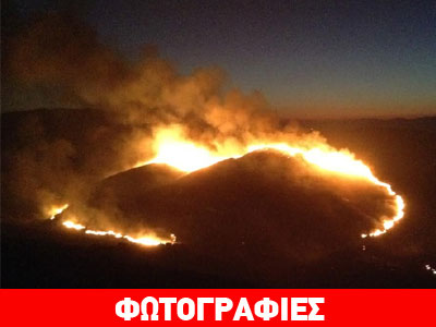 Σε εξέλιξη πυρκαγιά στην Άνδρο