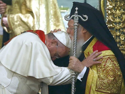 Πανηγυρική δοξολογία για την υποδοχή του Πάπα στο Φανάρι