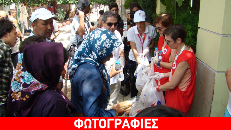 Αντιδράσεις στην πλατεία Βικτωρίας από συσσίτια του Ερυθρού Σταυρού σε μετανάστες