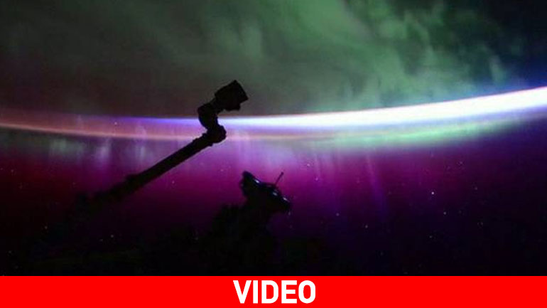 Το Βόρειο Σέλας, όπως φαίνεται από το διάστημα