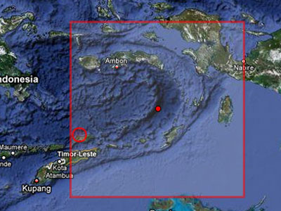 Σεισμική δόνηση 7R ανοιχτά της Ινδονησίας