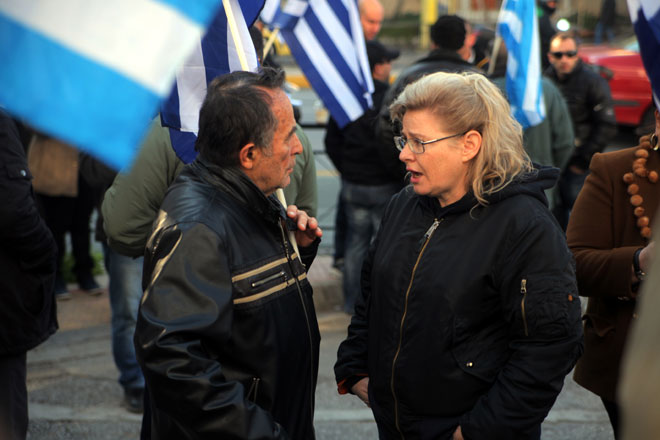 Η Ελένη Ζαρούλια έξω από το Εφετείο