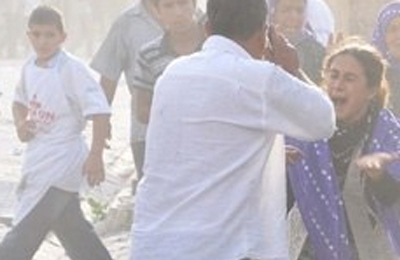 Εικόνα από τις συγκρούσεις αστυνομίας - πολιτών στο Akçakale 