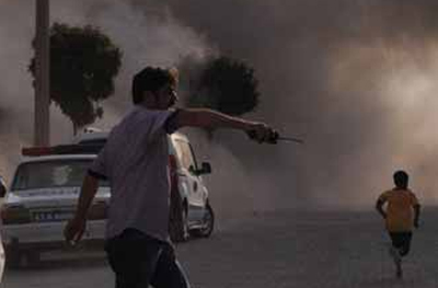 Εικόνα λίγα λεπτά μετά την έκρηξη στην Akçakale