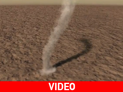 Γιγαντιαίος ανεμοστρόβιλος στον Άρη