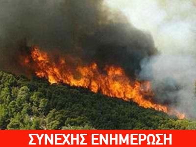 Πυρκαγιά κοντά σε οικισμό στην Καλαμπάκα