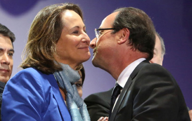 Η Σεγκολέν Ρουαγιάλ συγχαίρει τον Φρανσουά Ολάντ για τη νίκη του στις προεδρικές εκλογές (6 Μαΐου 2012)