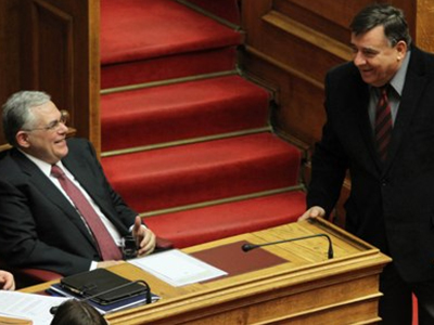 Ολοκληρώθηκε η συνάντηση Παπαδήμου- Καρατζαφέρη