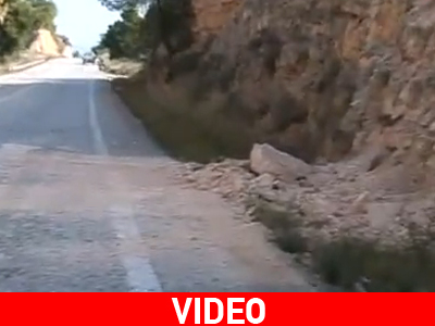 Κόρινθος: Κατολίσθηση εξαιτίας του σεισμού στο δρόμο προς Επίδαυρο