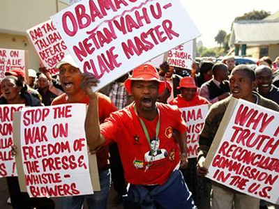 Ν. Αφρική: Διαμαρτυρίες για τον Ομπάμα