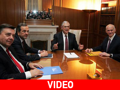 Ταύτιση απόψεων πολιτικών αρχηγών- Παπαδήμου