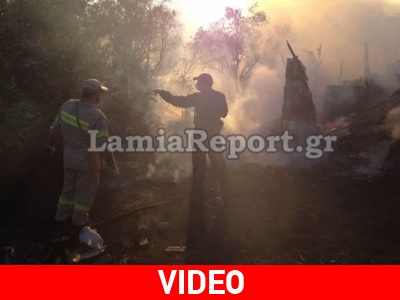 Κινδύνεψαν σπίτια στη Λαμία απ’ την πυρκαγιά το απόγευμα