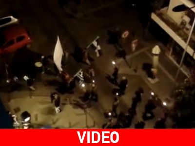 Πορεία με πυρσούς στη Θεσσαλονίκη