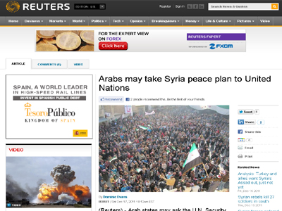 Ο Aραβικός Σύνδεσμος ίσως ζητήσει παρέμβαση ΟΗΕ για τη Συρία